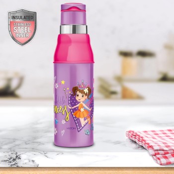 MILTON Kool Steelight 600 Kids Plastic Insulated Water Bottle with Straw, 520 ml, Sipper Bottle, Leak Proof, BPA Free, Food Grade, School & Picnic Bottle, Purple MILTON Kool Steelight 600 Kids Plastic Insulated Water Bottle with Straw, 520 ml, Sipper Bottle, Leak Proof, BPA Free, Food Grade, School & Picnic Bottle, Purple