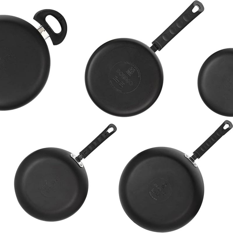 Amazon Brand - Solimo Non-stick Cookware Set, 5 Piece, Black (Non Induction) Amazon Brand - Solimo Non-stick Cookware Set, 5 Piece, Black (Non Induction)