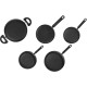 Amazon Brand - Solimo Non-stick Cookware Set, 5 Piece, Black (Non Induction)