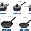 Amazon Brand - Solimo Non-stick Cookware Set, 5 Piece, Black (Non Induction) Amazon Brand - Solimo Non-stick Cookware Set, 5 Piece, Black (Non Induction)