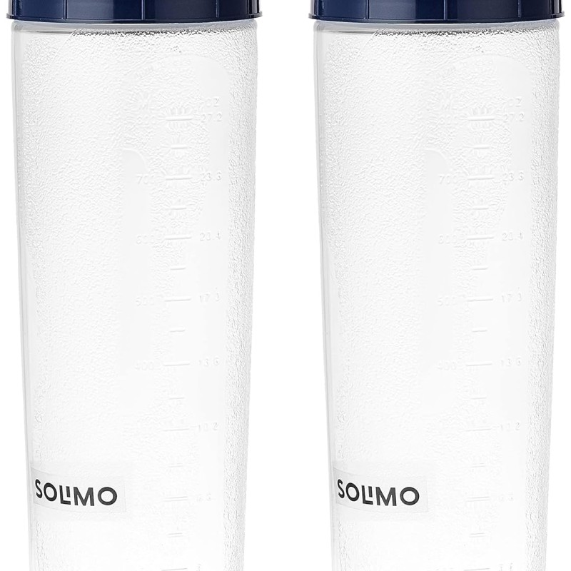 Solimo Plastic Oil Dispenser, Set Of 2 (1 L Each), Dark Blue, 1 liter