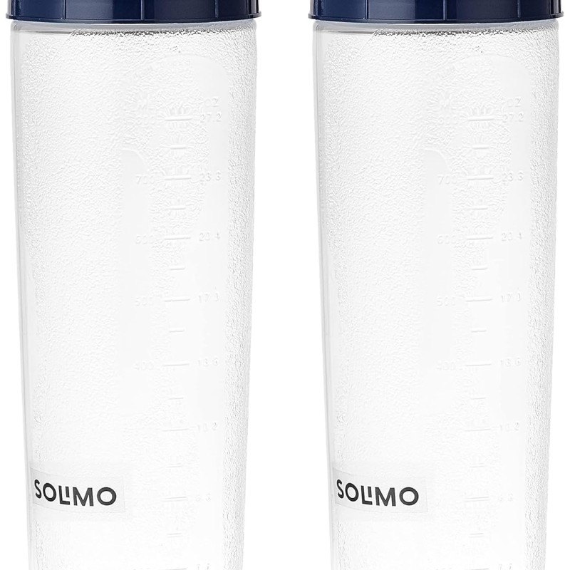 Solimo Plastic Oil Dispenser, Set Of 2 (1 L Each), Dark Blue, 1 liter