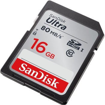 SanDisk Ultra 16GB Class 10 80MBps SD Memory Card SDHC UHS-I SDSDUNC-016G-GN6IN