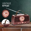 Artis BT45 Retro Portable Wireless Bluetooth Speaker with Analog control FM/USB/TF Card Reader/AUX in & Hands Free Calling Mic.(Brown) (14W RMS Output) Artis BT45 Retro Portable Wireless Bluetooth Speaker with Analog control FM/USB/TF Card Reader/AUX in & Hands Free Calling Mic.(Brown) (14W RMS Output)