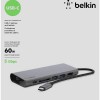 Belkin USB C 6 in 1 Hub Adapter with 60W Power delivery, 5 Gbps Transfer Speed, Ethernet Port, 4K HDMI, USB C, SD Card and 2 USB A 3.0 & 2.0 Data Ports, for MacBook/iPad and More