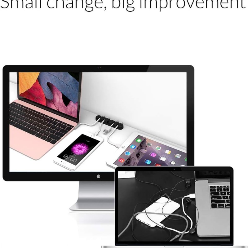 ORICO 5 Channels Cable Organizer Cord Manager Wire Cord Holder for Power Cords and Charging Accessory Cables, Mouse Cable, PC, Office and Home ORICO 5 Channels Cable Organizer Cord Manager Wire Cord Holder for Power Cords and Charging Accessory Cables, Mouse Cable, PC, Office and Home