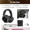 OneOdio Pro-10 Over Ear Headphones-Adapter Free Closed Back & Mixing DJ Stereo Headset with Hi-res Certification for AMP Computer Recording Phone Piano Guitar Laptop - Black Professional Studio Monitor Headphones