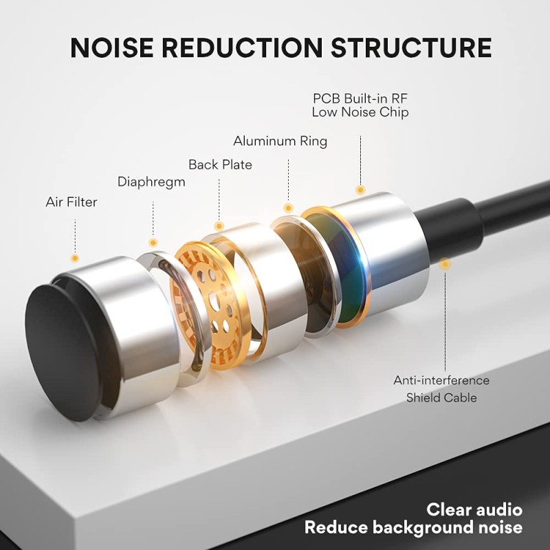 MAONO AU-100 Collar Auxiliary Mic for YouTube, Mobile Phone, Camera, Lavalier Clip on Omnidirectional Microphone, Plug and Play, with 6M Audio Cable, 3.5mm TRRS Plug and 6.35mm Adapter (Black) MAONO AU-100 Collar Auxiliary Mic for YouTube, Mobile Phone, Camera, Lavalier Clip on Omnidirectional Microphone, Plug and Play, with 6M Audio Cable, 3.5mm TRRS Plug and 6.35mm Adapter (Black)