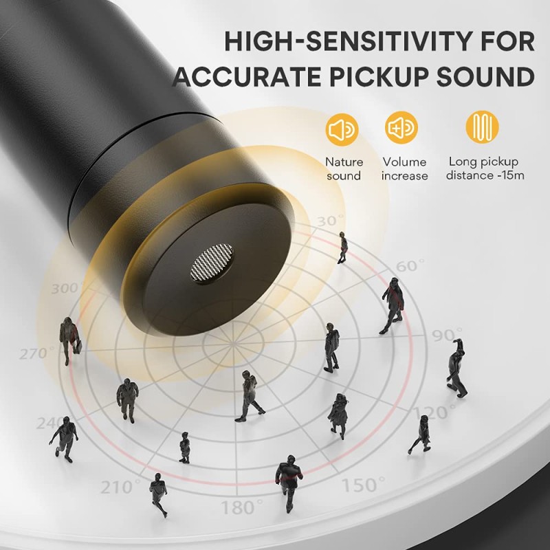 MAONO AU-100 Collar Auxiliary Mic for YouTube, Mobile Phone, Camera, Lavalier Clip on Omnidirectional Microphone, Plug and Play, with 6M Audio Cable, 3.5mm TRRS Plug and 6.35mm Adapter (Black) MAONO AU-100 Collar Auxiliary Mic for YouTube, Mobile Phone, Camera, Lavalier Clip on Omnidirectional Microphone, Plug and Play, with 6M Audio Cable, 3.5mm TRRS Plug and 6.35mm Adapter (Black)