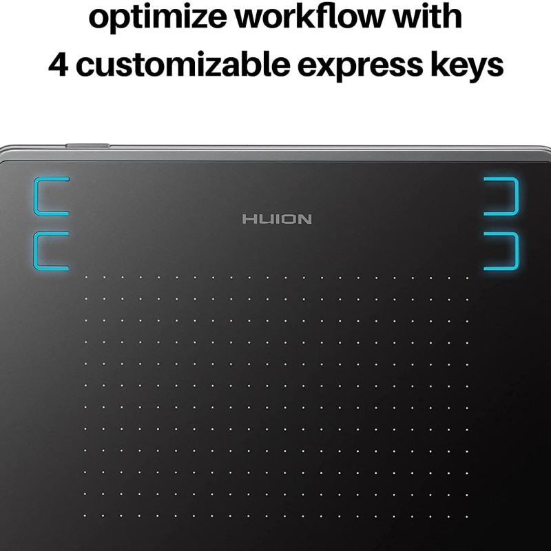 Huion H430P OSU Graphics Drawing Tablet with Battery-Free Stylus 4.8x3 inch Working Area 4 Press Keys Support Work from Home Distance Education Compatible with Android Linux Windows and Mac