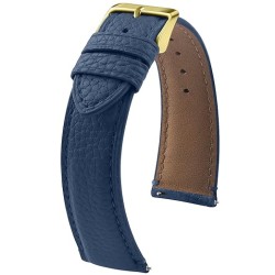 Fullmosa Quick Release Leather Watch Band Compatible with Galaxy 46mm/Samsung Gear S3 Classic/Galaxy Watch 3 45mm, Noise Colorfit Pro 3,Assist ,Ultra, Oneplus Watch, Fossil Gen 6 44mm ,Gen 5E, Gen 5, Replacement Watch Strap 22mm Dark Blue, Gold Buckle