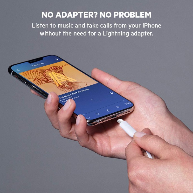 Belkin in-Ear Noise Isolation Earphone with Lightning Connector Compatible with XS, XS Max, XR, X, 8, 8 Plus, iPad and More - White Belkin in-Ear Noise Isolation Earphone with Lightning Connector Compatible with XS, XS Max, XR, X, 8, 8 Plus, iPad and More - White