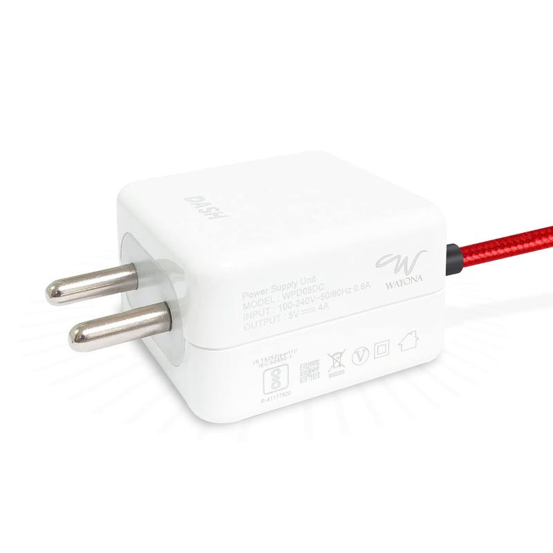 Wayona Nylon Braided Dash Charging Type C Cable With Dash Charger/Adapter For Oneplus 7, 6T, 6, 5, 5T, 3T, 3 (Dash Charger + 1M Dash Cable) Wayona Nylon Braided Dash Charging Type C Cable With Dash Charger/Adapter For Oneplus 7, 6T, 6, 5, 5T, 3T, 3 (Dash Charger + 1M Dash Cable)