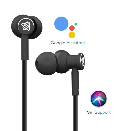 Flybot Stark Wired Metal in Ear Stereo Bass Headphone with Mic & 3.5mm Universal Jack [Black]