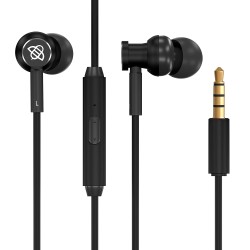 Flybot Stark Wired Metal in Ear Stereo Bass Headphone with Mic & 3.5mm Universal Jack [Black]