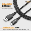 (Refurbished) Flybot Bolt Rugged Polyester Braided Unbreakable Micro USB Fast Charging Cable for Smartphone, Personal Computer (Length - 1.5 Meter, Color - Grey) (Refurbished) Flybot Bolt Rugged Polyester Braided Unbreakable Micro USB Fast Charging Cable for Smartphone, Personal Computer (Length - 1.5 Meter, Color - Grey)