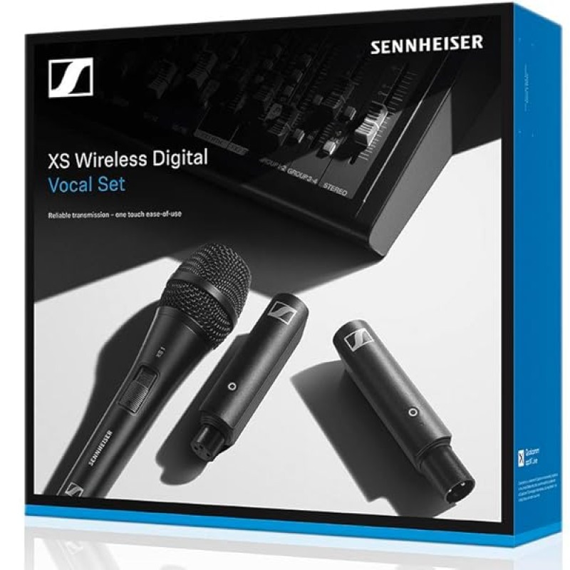 Sennheiser Digital wireless XSW-D VOCAL SET (2.4GHz), 5 hours Play-time for Live Vocals, Presentations, Easy Plug & Play || Upto 75mts wireless range