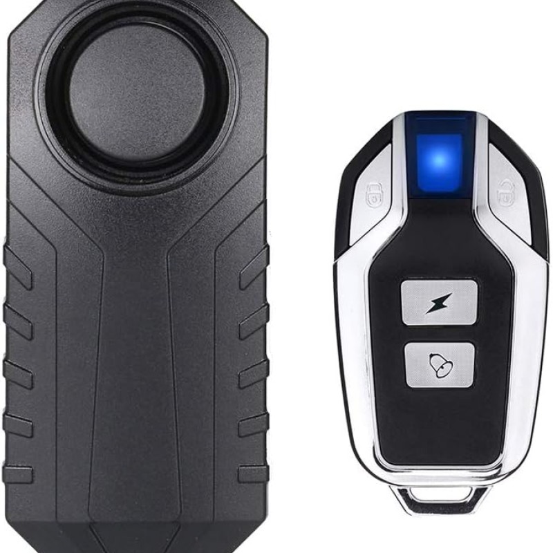 Mengshen Updated Anti Theft Bicycle Alarm, 113dB Waterproof Wireless Alarm with Remote Control for Bike, E-Bike, Motorcycle, Scooter, Trailer
