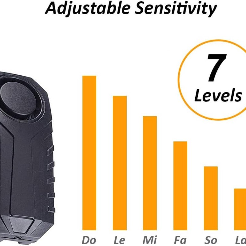 Mengshen Updated Anti Theft Bicycle Alarm, 113dB Waterproof Wireless Alarm with Remote Control for Bike, E-Bike, Motorcycle, Scooter, Trailer