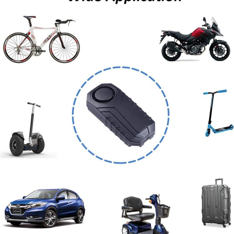 Mengshen Updated Anti Theft Bicycle Alarm, 113dB Waterproof Wireless Alarm with Remote Control for Bike, E-Bike, Motorcycle, Scooter, Trailer