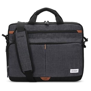 AirCase Office Sling Messenger Bag fits Upto 15.6 Inch Laptop/MacBook, Detachable Shoulder Strap, Waterproof, Shockproof, Spacious Pockets for Office/Travel