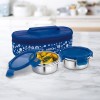 MILTON Lifestyle Lunch Box with Insulated Bag, 2 Stainless Steel Containers with Clip Lock Lid, 300 ml Each, Leak-Proof Tiffin for Office, School, College, Blue MILTON Lifestyle Lunch Box with Insulated Bag, 2 Stainless Steel Containers with Clip Lock Lid, 300 ml Each, Leak-Proof Tiffin for Office, School, College, Blue