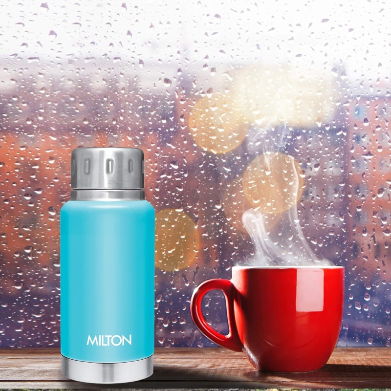 MILTON Elfin 160 Thermosteel Bottle, 160 ml Water Bottles, 24 Hours Hot and Cold, Easy to Carry, Easy Grip, Rust Proof, Tea, Coffee, Office, Travel Bottle, Light Blue MILTON Elfin 160 Thermosteel Bottle, 160 ml Water Bottles, 24 Hours Hot and Cold, Easy to Carry, Easy Grip, Rust Proof, Tea, Coffee, Office, Travel Bottle, Light Blue