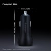 Spigen USB C Car Charger,45W Dual Port Car Charger Fast Charge(PD Charging 27W+Quick Charge 18W)Type C Car Adapter for iPhone 13 Pro Max 13 Mini 12 11 iPad Galaxy S21 Ultra S20 FE Note 20 Plus,Black