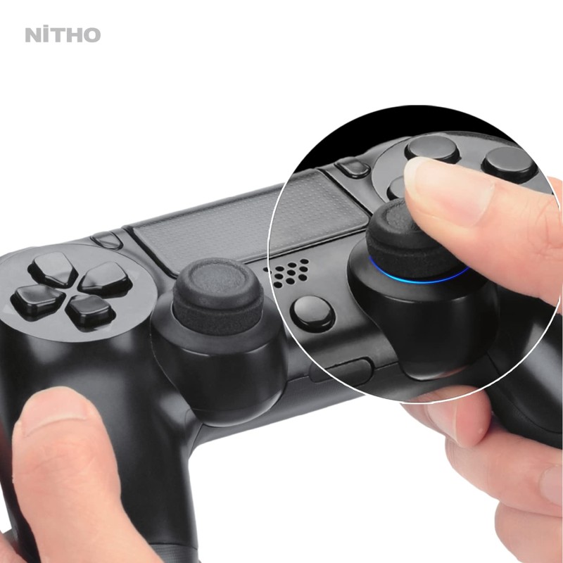 NiTHO FPS Gaming Kit for PS4 Controller, Customizing Enhancers Kit with 3 Sizes of Thumb Grip Caps, Ergonomic Triggers and Stickers, Analog Mini-Stick Precision Rings, Accessories for PS4 - Black NiTHO FPS Gaming Kit for PS4 Controller, Customizing Enhancers Kit with 3 Sizes of Thumb Grip Caps, Ergonomic Triggers and Stickers, Analog Mini-Stick Precision Rings, Accessories for PS4 - Black