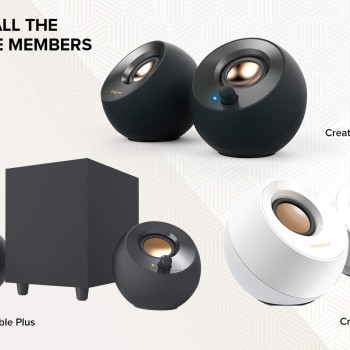 Creative Pebble V2 - Minimalistic 2.0 USB-C Powered Desktop Speakers, 3.5 mm AUX-in, 8W RMs with 16W Peak Power for Computers and Laptops, Type-A Adapter Included and Extended Cable (Black)