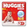 Huggies Dry Tape | Adjustable Tape Style Diapers, Small (S) Size (4-8 Kgs), Pack of 34 | Up To 2X Faster Absorption, Up To 12 Hours Overnight Absorption unisex