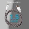 Syska CCCP10 1.5m Type-C Cable 2.4A Fast Charging (Grey White) Syska CCCP10 1.5m Type-C Cable 2.4A Fast Charging (Grey White)