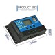 ELEPHANTBOAT ® 10A 12V 24V ABS Solar Panel Charger Controller Battery Dual USB LCD Display Regulator (Blue)