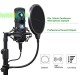 Maono AU-A04T USB Condenser Podcast PC Microphone Kit with Pop Filter and Stand for Computer, YouTube and Gaming Recording