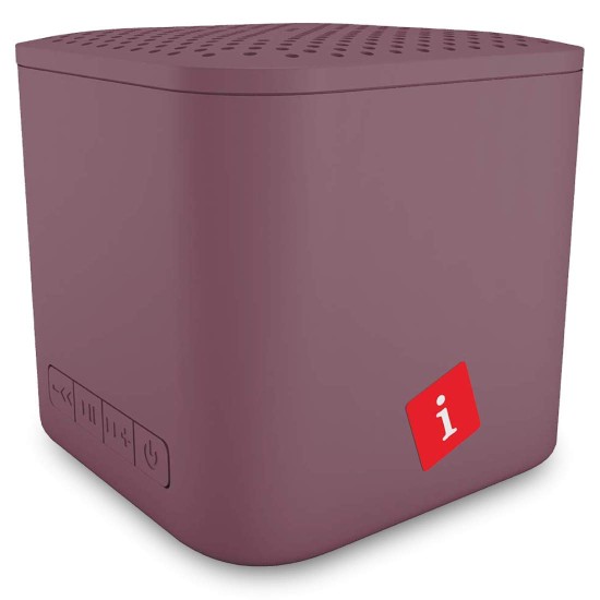 iBall Musi Cube X1 Wireless Ultra-Portable Bluetooth Speakers with FM | Micro SD Card Slot & Built-in Mic (Red Wine)