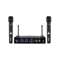 Studiomaster XR 80HH Dual Hand UHF Wireless Microphone, Black