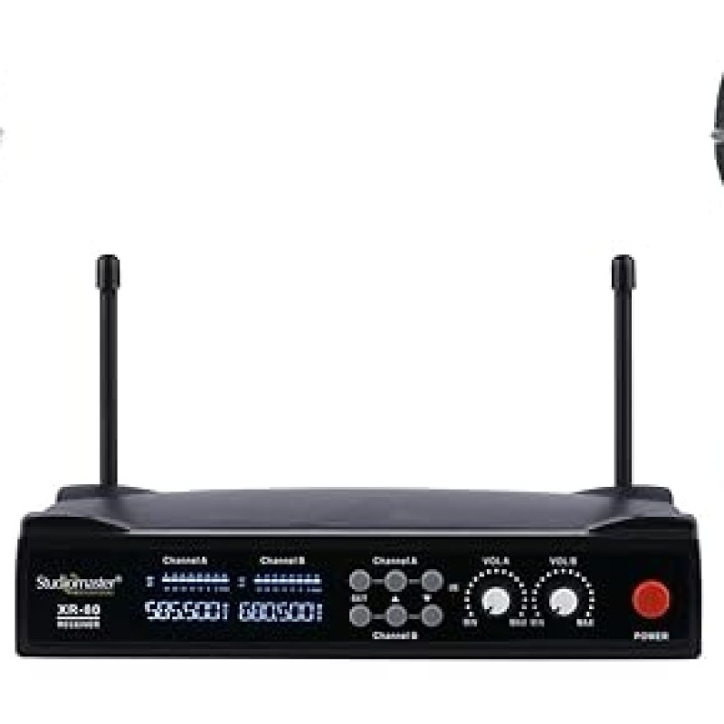 Studiomaster XR 80HH Dual Hand UHF Wireless Microphone, Black Studiomaster XR 80HH Dual Hand UHF Wireless Microphone, Black