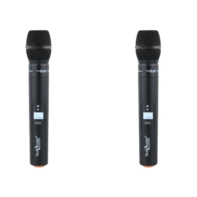 Studiomaster XR 80HH Dual Hand UHF Wireless Microphone, Black Studiomaster XR 80HH Dual Hand UHF Wireless Microphone, Black
