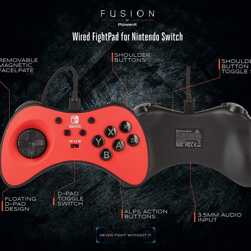 PowerA FUSION Wired FightPad Gaming Controller for Nintendo Switch, Red (Officially Licensed) PowerA FUSION Wired FightPad Gaming Controller for Nintendo Switch, Red (Officially Licensed)