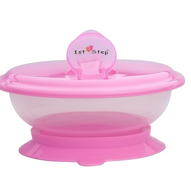 1st Step BPA Free Polypropylene Microwave Friendly Feeding Bowl with Spoon (Pink) 1st Step BPA Free Polypropylene Microwave Friendly Feeding Bowl with Spoon (Pink)