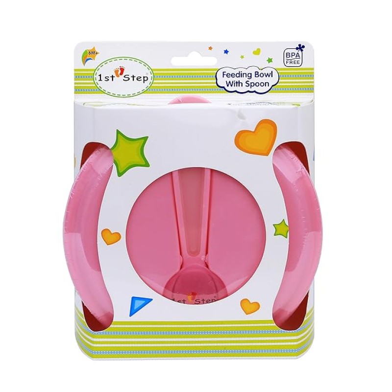 1st Step BPA Free Polypropylene Microwave Friendly Feeding Bowl with Spoon (Pink) 1st Step BPA Free Polypropylene Microwave Friendly Feeding Bowl with Spoon (Pink)