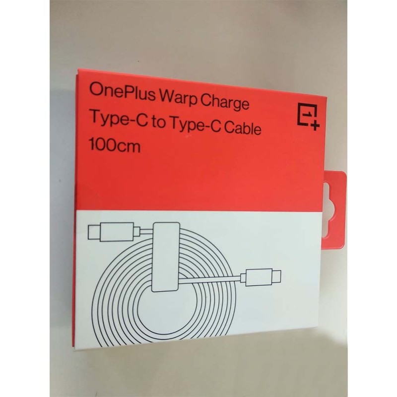 (Refurbished) OnePlus Warp Charge Type-C To Type-C Cable 100Cm, Compatible With Smartphone, Red,White (Refurbished) OnePlus Warp Charge Type-C To Type-C Cable 100Cm, Compatible With Smartphone, Red,White