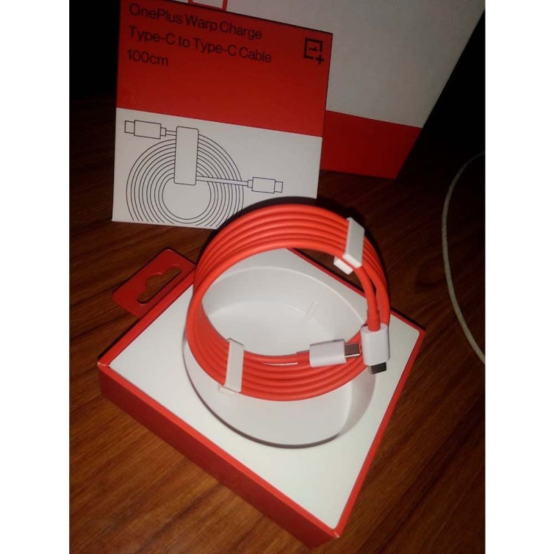 (Refurbished) OnePlus Warp Charge Type-C To Type-C Cable 100Cm, Compatible With Smartphone, Red,White (Refurbished) OnePlus Warp Charge Type-C To Type-C Cable 100Cm, Compatible With Smartphone, Red,White