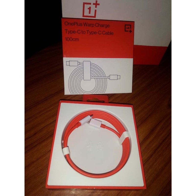 (Refurbished) OnePlus Warp Charge Type-C To Type-C Cable 100Cm, Compatible With Smartphone, Red,White (Refurbished) OnePlus Warp Charge Type-C To Type-C Cable 100Cm, Compatible With Smartphone, Red,White