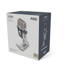 AKG Lyra Ultra-HD, Four Capsule, Multi-Capture Mode, USB-C Condenser Microphone for Calling, Recording and Streaming, WEB CONFERENCING & VOIP