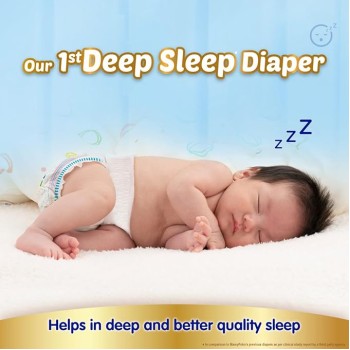 MamyPoko Pants Extra Absorb Baby Diapers, Medium (M size) | 7-12 kg | 148 Count |Deep Sleep Diapers| Soft gentle fit |Deep Absorbent Crisscross | skin
