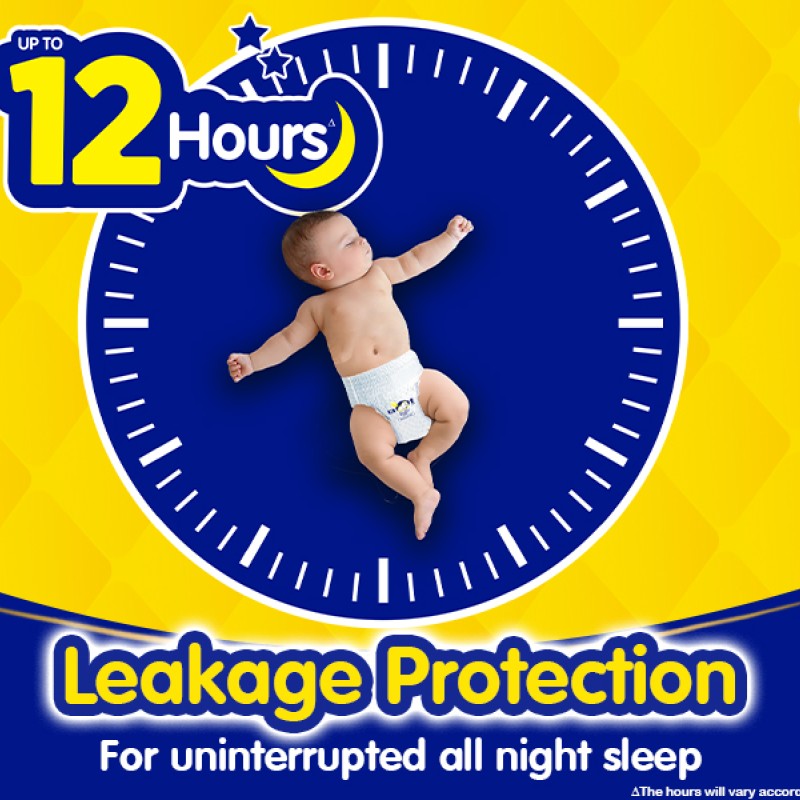 MamyPoko Pants All Night Absorb Baby Diapers, Large (L), 44 Count 9-14 kg