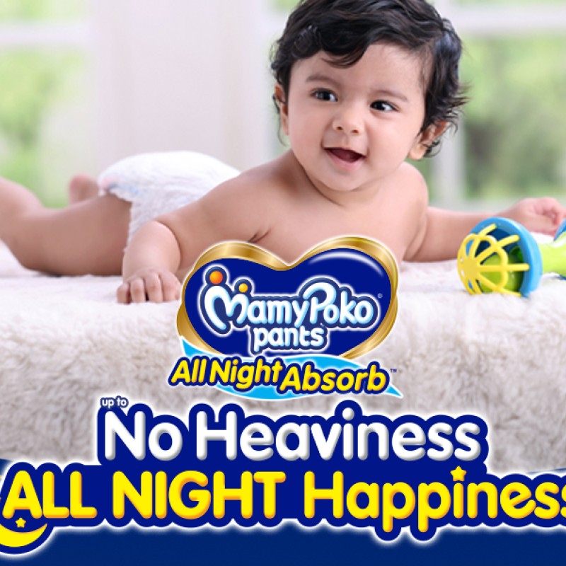 MamyPoko Pants All Night Absorb Baby Diapers, Large (L), 44 Count 9-14 kg