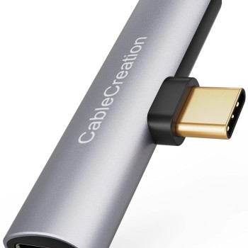 CableCreation USB C Splitter Audio and Charging, USB-C Audio Adapter, Type C Splitter for New iPad Pro, MacBook Air, Galaxy S23 ultra, S9, S10, S20, S21 Ultra, S22, iphone 15