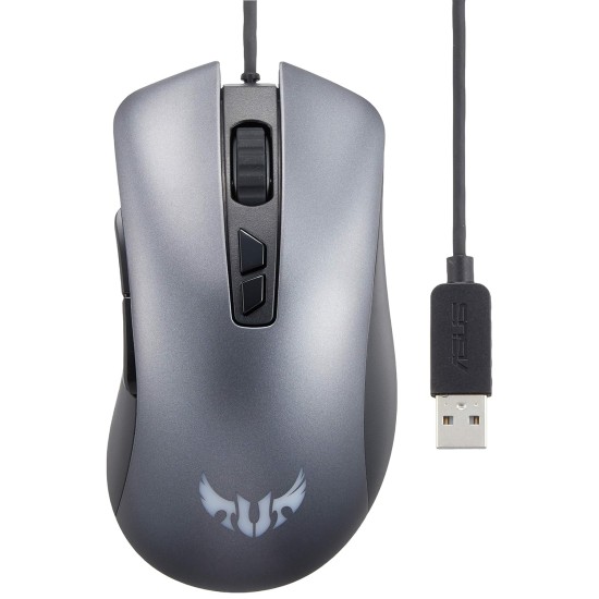 ASUS TUF Gaming M3 Optical USB RGB Gaming Mouse Featuring A 7000 DPI Optical Sensor, 7 Programmable Buttons, 4-Level DPI Switch and Aura Sync RGB Lighting